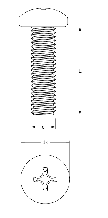 Linsenschrauben mit Kreuzschlitz DIN 7985