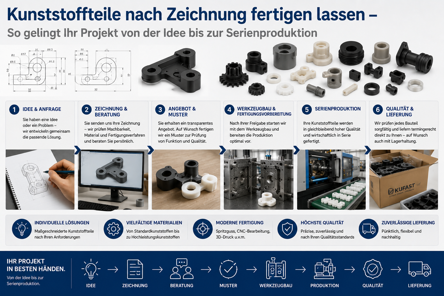 Kunststoffteile nach Zeichnung fertigen lassen - So gelingt Ihr Projekt
