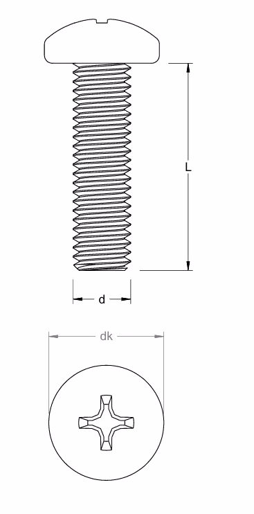 Linsenschrauben mit Kreuzschlitz DIN 7985