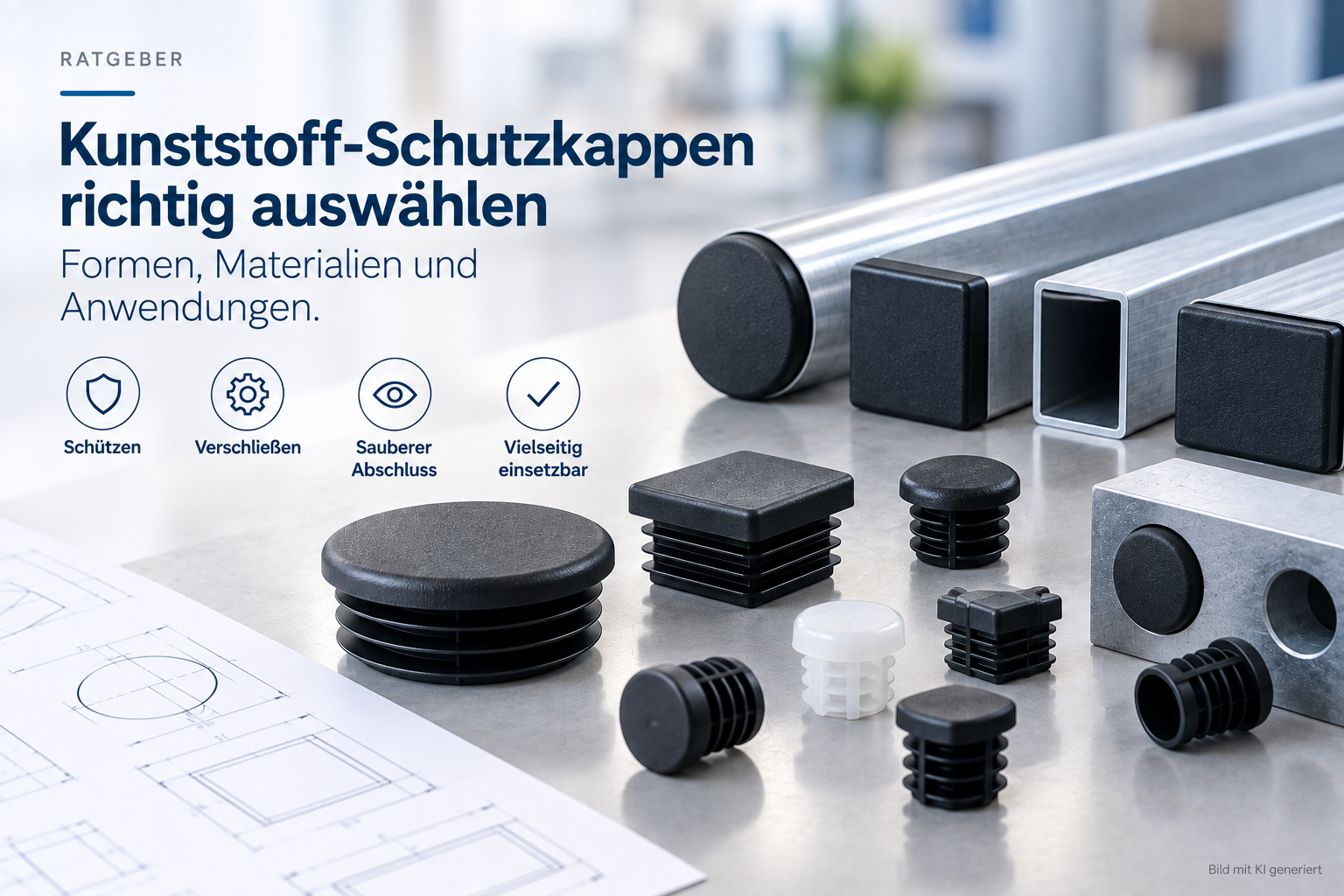 Kunststoff-Schutzkappen richtig auswählen: Formen, Materialien und Anwendungen