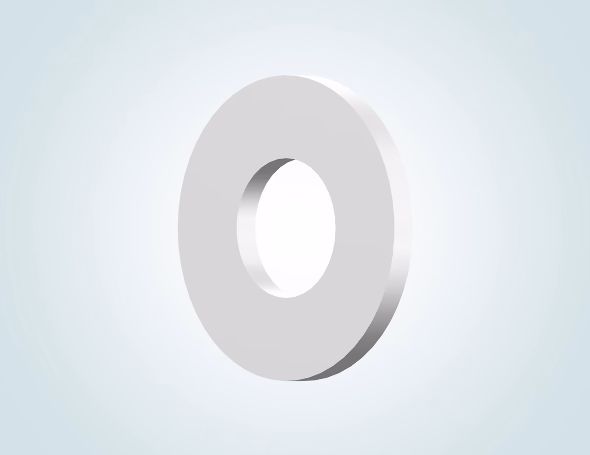Unterlegscheiben ähnl. DIN 125 (Form A) / DIN 34815 / ISO 7089 aus Weich-PVC