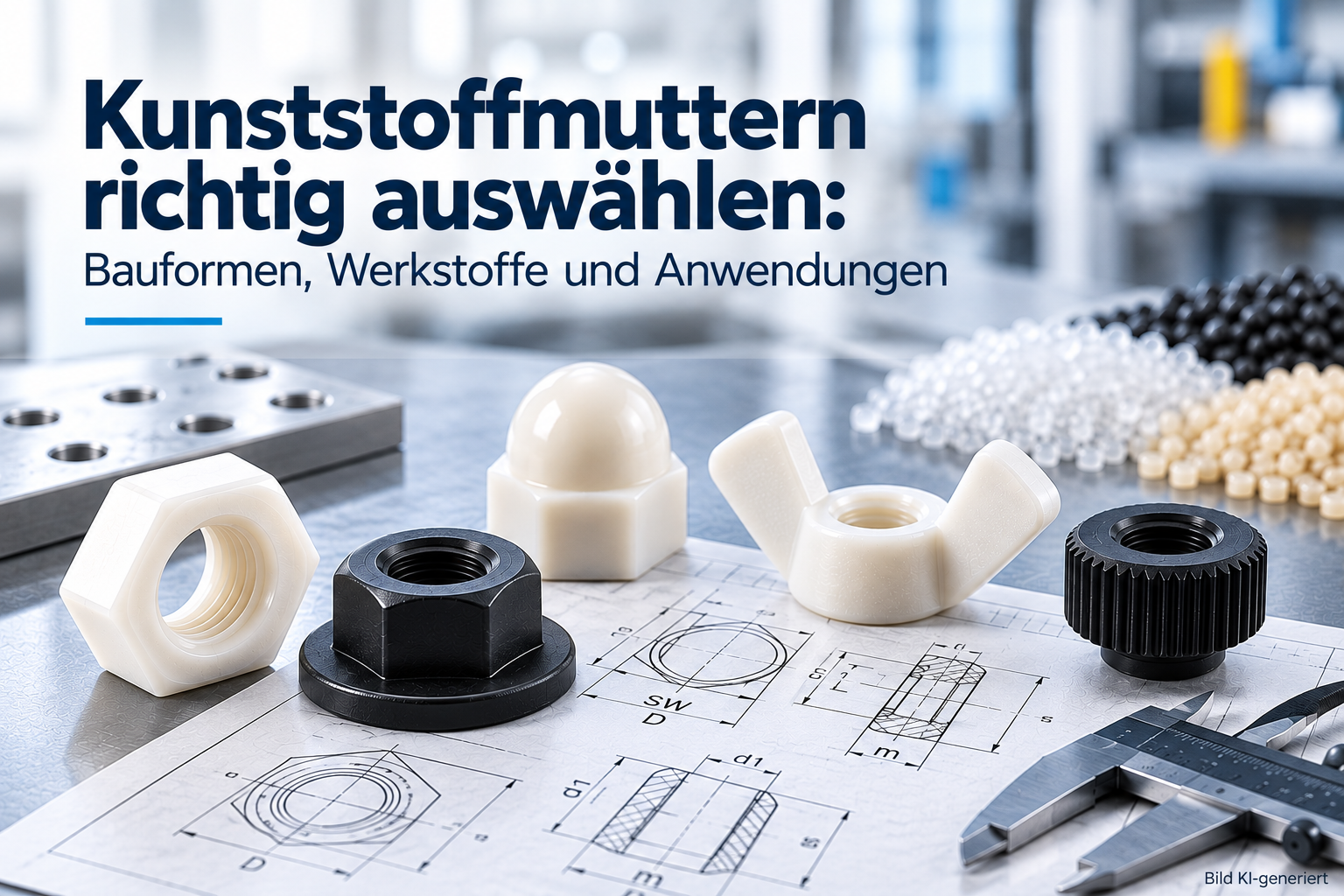 Kunststoffmuttern richtig auswählen: Bauformen, Werkstoffe und Anwendungen